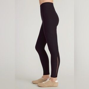 Mondetta Active Mesh Panel Leggings Yoga Pants Black MWT